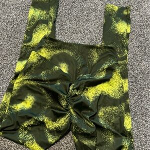 Gymshark Green and Yellow Patterned Leggings